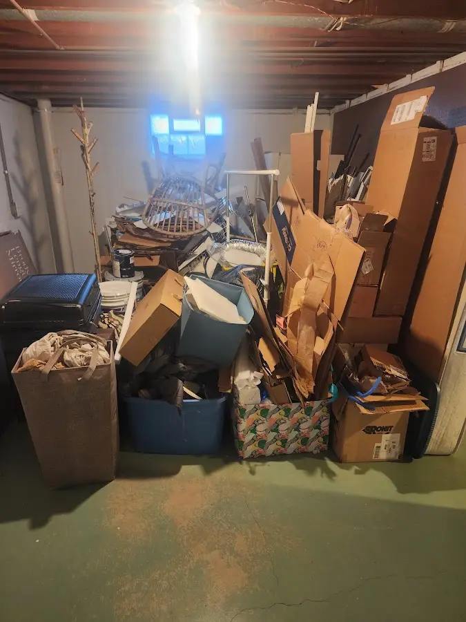 Roll-off dumpster container at job site for Concrete Dumpster Rental in Tinley Park